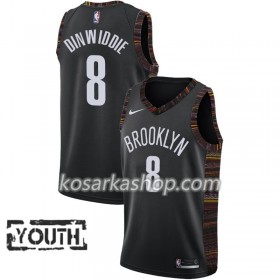 Dres Brooklyn Nets Spencer Dinwiddie 8 Nike 2018-19 City Edition Crna Swingman - Dječji